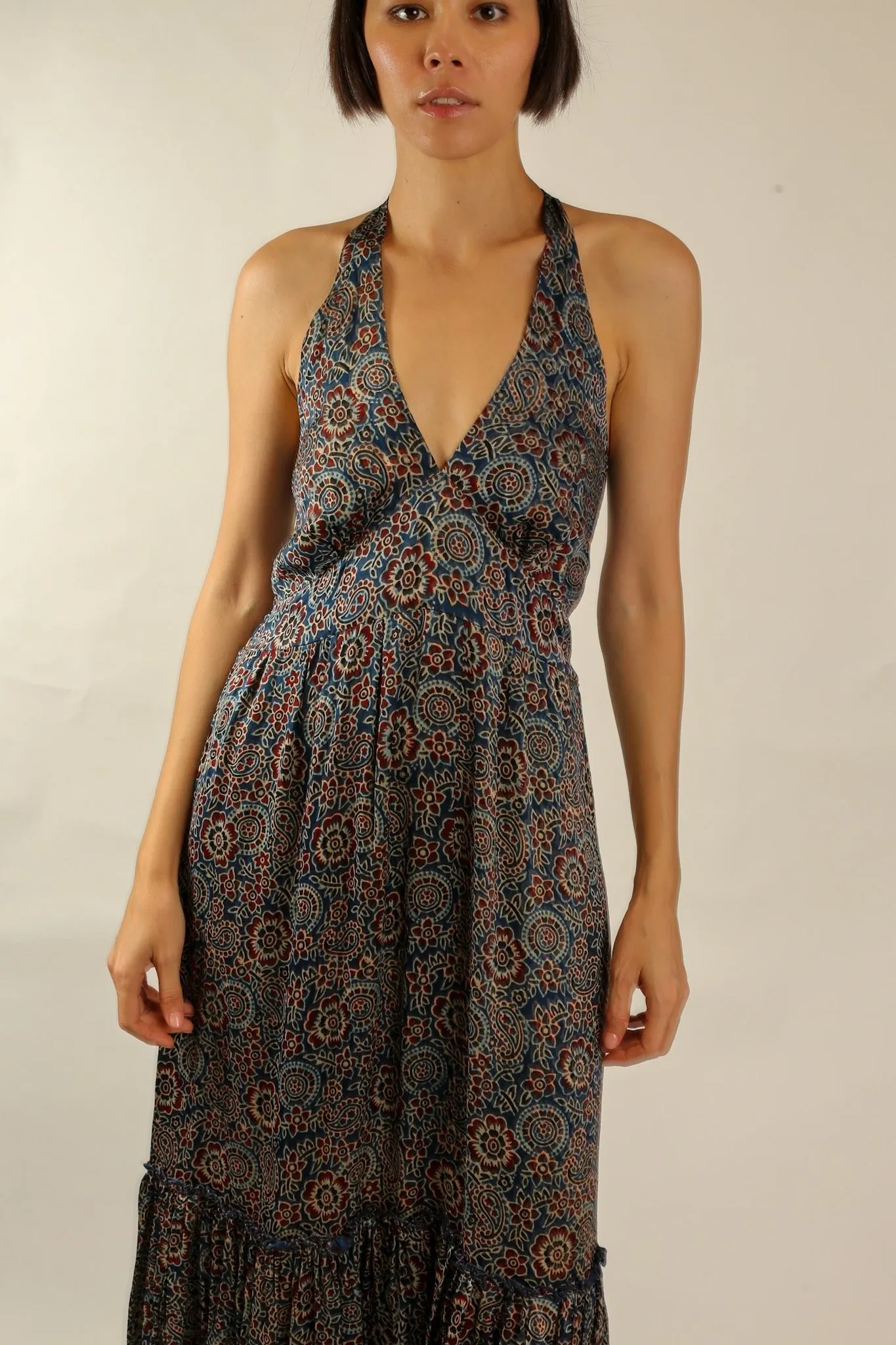 SILK HAND BLOCK PRINT DRESS HAYA
