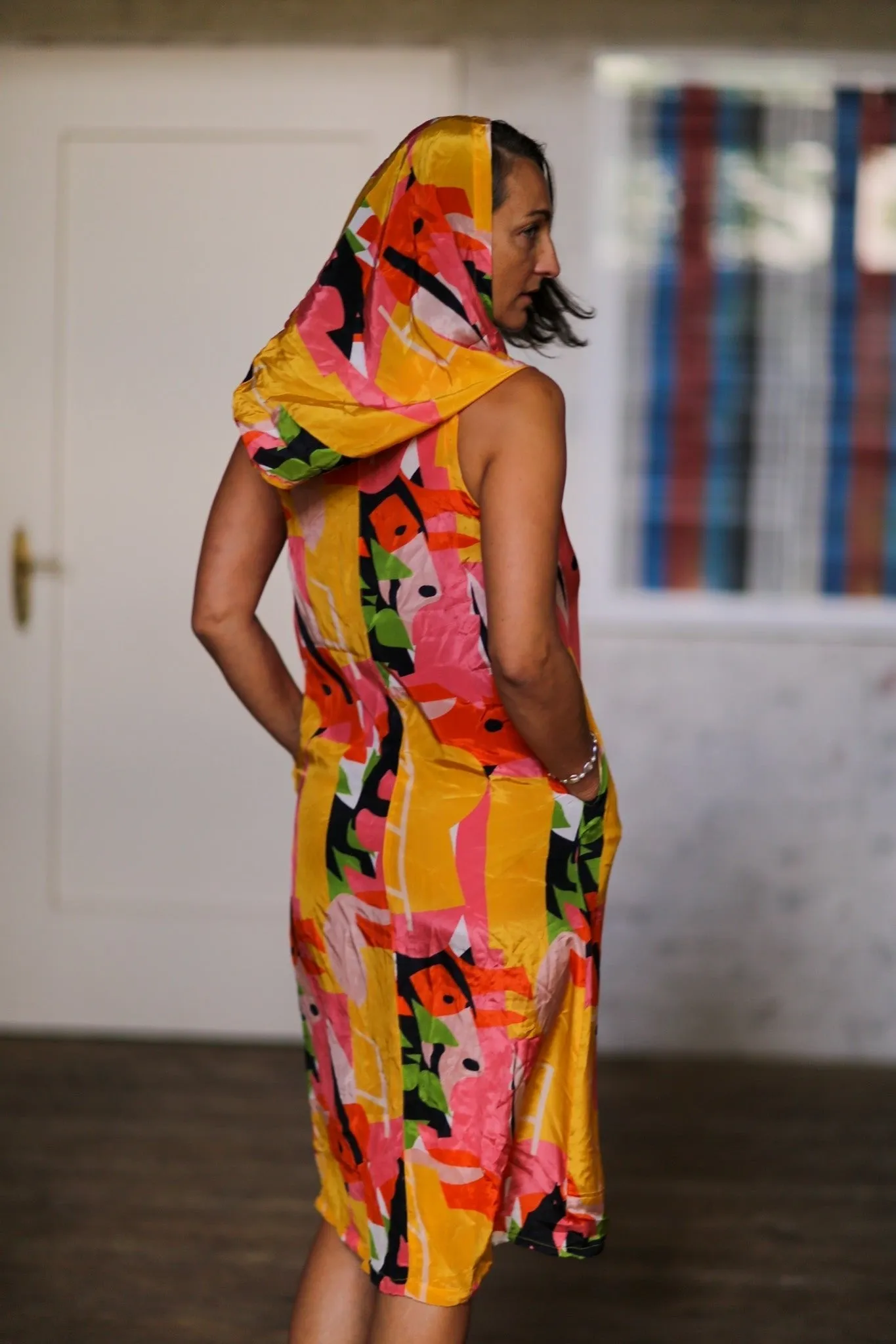 SILK HOODIE DRESS DILLA
