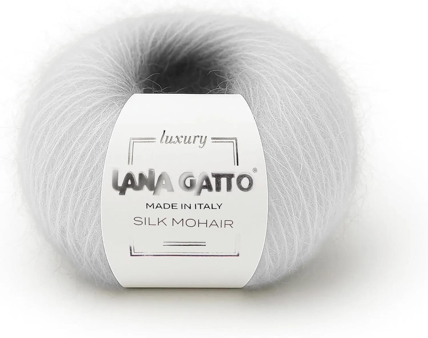 Silk Mohair Luxury Yarns, Premium and Soft Blend for Knitting, Made in Italy (White - 6027, 2)