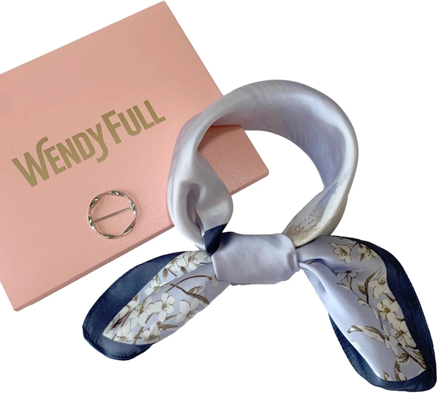 Silk Scarf for Women 27“x 27” Square Real Silk Feeling Hair Headscarf Neckerchief Breathable Lightweight
