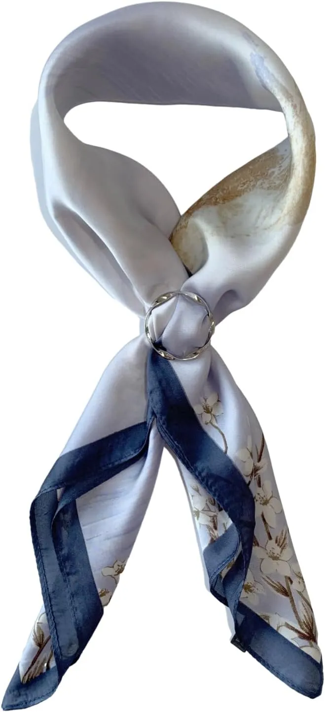 Silk Scarf for Women 27“x 27” Square Real Silk Feeling Hair Headscarf Neckerchief Breathable Lightweight