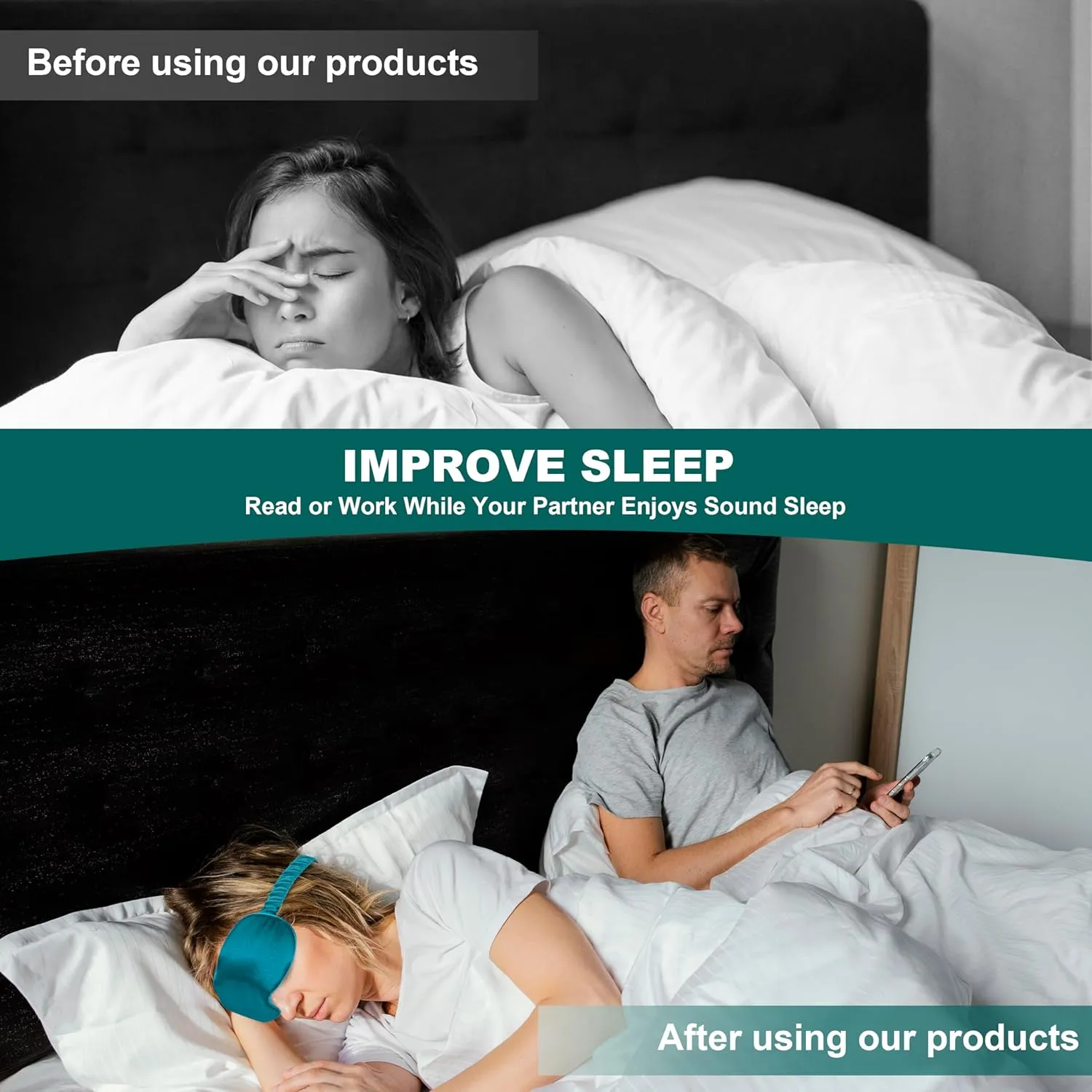Silk Sleep Mask by ANNIKA SILK™ - 6A Grade 22 Momme 100% Mulberry Eye Mask for Sleeping with Adjustable Strap, Lightweight Blindfold for Shift Work, Travel and Night Sleep (Peacock Blue)