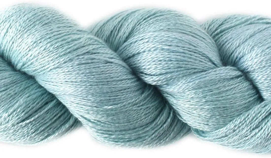 Silky Cashmere Fingering Weight Yarn Hand Knitting/Crochet for Fashion Garments (08-Light Blue)