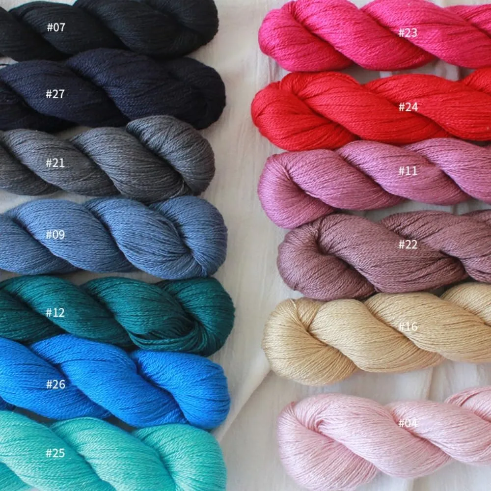 Silky Cashmere Fingering Weight Yarn Hand Knitting/Crochet for Fashion Garments (09-Royal Blue)