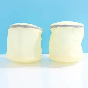 Simple contrast color series laundry bags set for underwear (Yellow)(2 PCS)