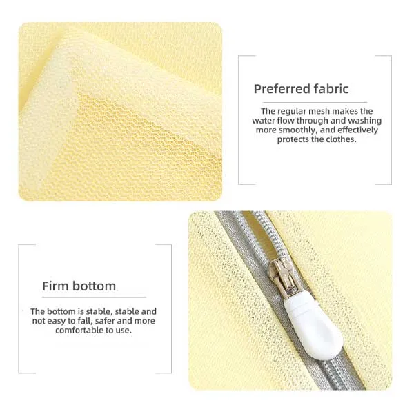 Simple contrast color series laundry bags set (Yellow)(2 PCS)