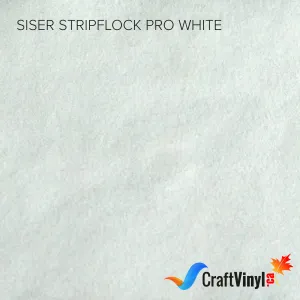 Siser White StripFlock Pro Heat Transfer Vinyl