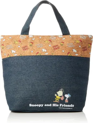Skater KBCO2 Cork x Denim Insulated Bag, M, Snoopy Peanuts
