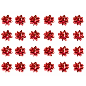 Small Foil Bows Red Pack 25