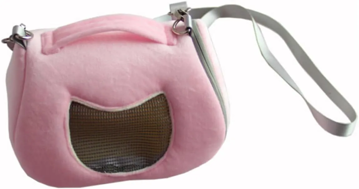 Small Pet Handbag Single Shoulder Strap Fashionable Pet Carrier for Outdoor Walks Ventilated Mesh Panels