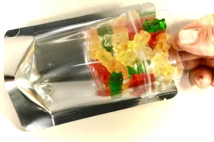 Smell Proof Odor Free Mylar TRAYBAGS (50 pack) 4inch x 5.5inch Foil Stand Up Pouch, Strong Reusable Zip Seal, 4 Mil Thick. Snack, Travel & Display. Food Grade Storage Bags