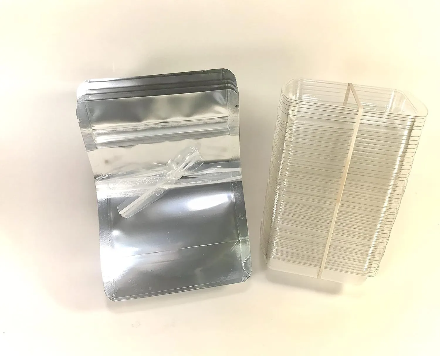 Smell Proof Odor Free Mylar TRAYBAGS (50 pack) 4inch x 5.5inch Foil Stand Up Pouch, Strong Reusable Zip Seal, 4 Mil Thick. Snack, Travel & Display. Food Grade Storage Bags