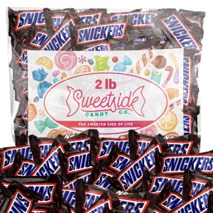 SnickerCandy Bars - Bag of SnickersFun Size Easter Candy Bars - Individually Wrapped SnickersBars - Bulk Candy, Easter Candy, Halloween, Birthday Party Favors (2 LBS)