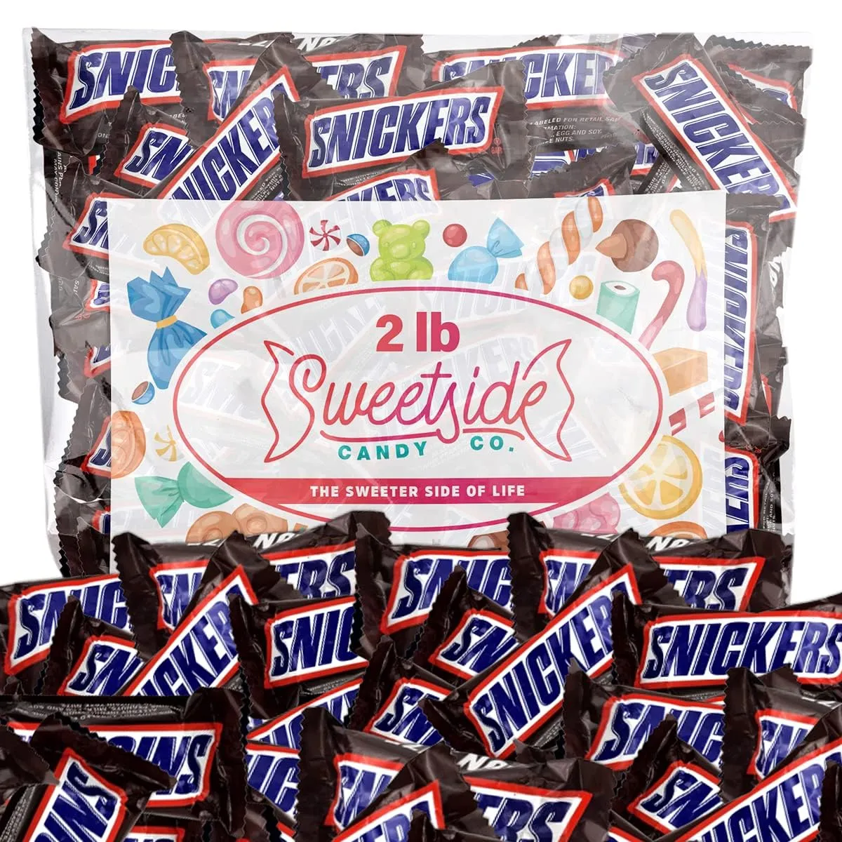 SnickerCandy Bars - Bag of SnickersFun Size Easter Candy Bars - Individually Wrapped SnickersBars - Bulk Candy, Easter Candy, Halloween, Birthday Party Favors (2 LBS)