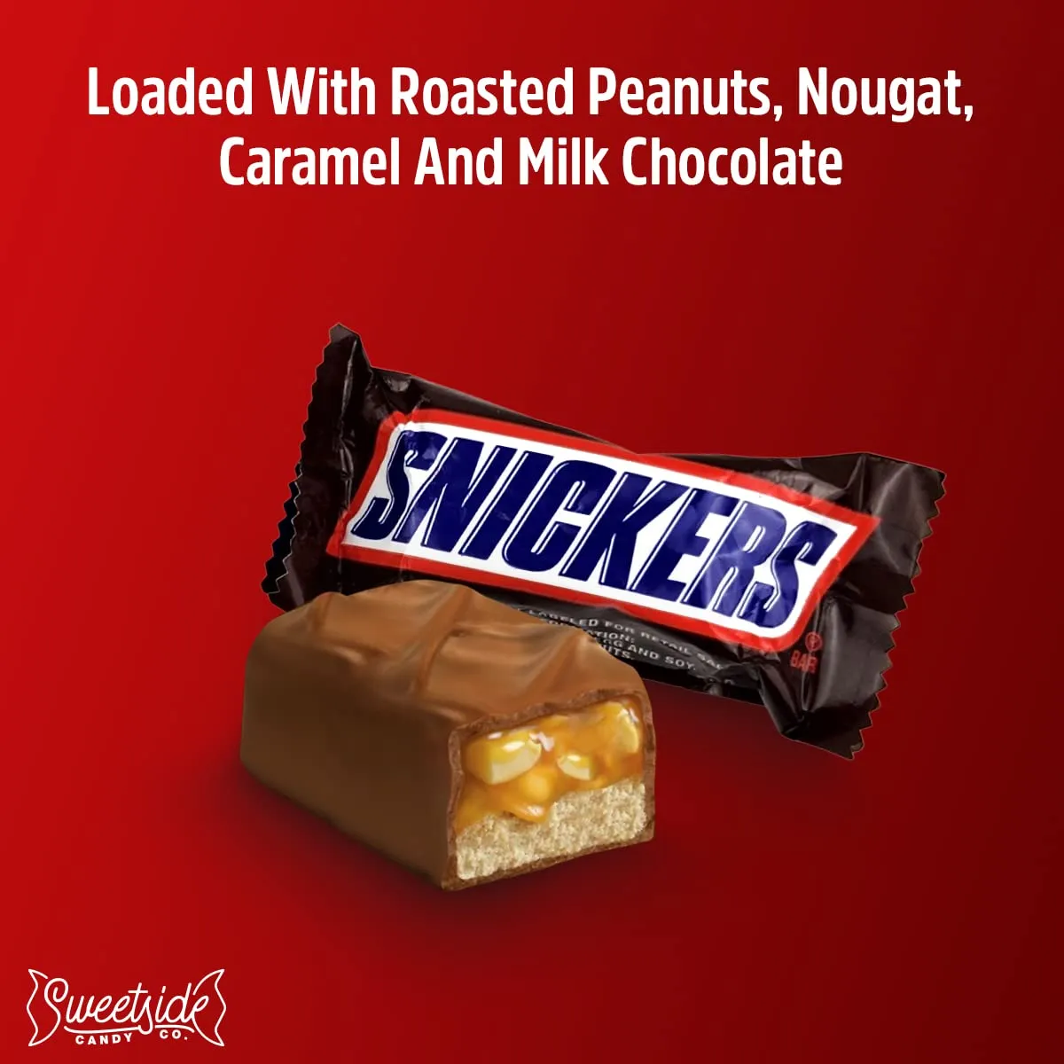 SnickerCandy Bars - Bag of SnickersFun Size Easter Candy Bars - Individually Wrapped SnickersBars - Bulk Candy, Easter Candy, Halloween, Birthday Party Favors (2 LBS)