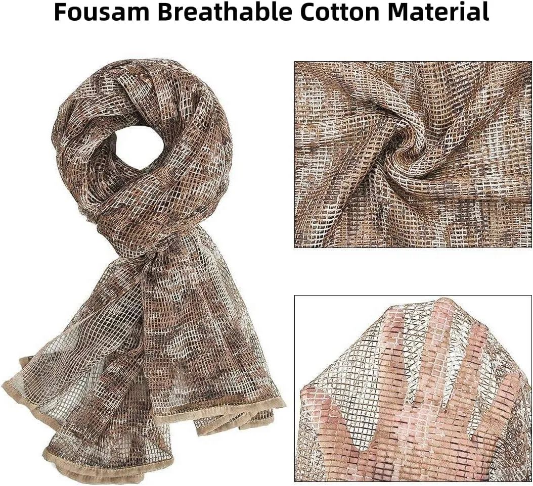 Sniper Veil,Camo Mesh Net Tactical Scarf for Hunting Shooting Wild Photography Military Outdoor Activities