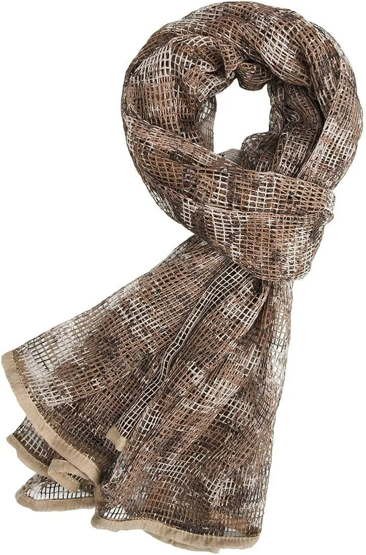 Sniper Veil,Camo Mesh Net Tactical Scarf for Hunting Shooting Wild Photography Military Outdoor Activities