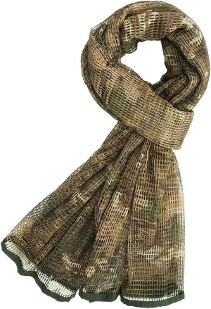 Sniper Veil,Camo Mesh Net Tactical Scarf for Hunting Shooting Wild Photography Military Outdoor Activities