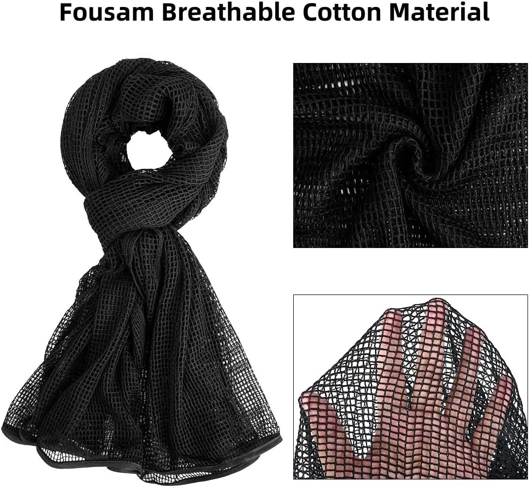Sniper Veil,Camo Mesh Net Tactical Scarf for Hunting Shooting Wild Photography Military Outdoor Activities