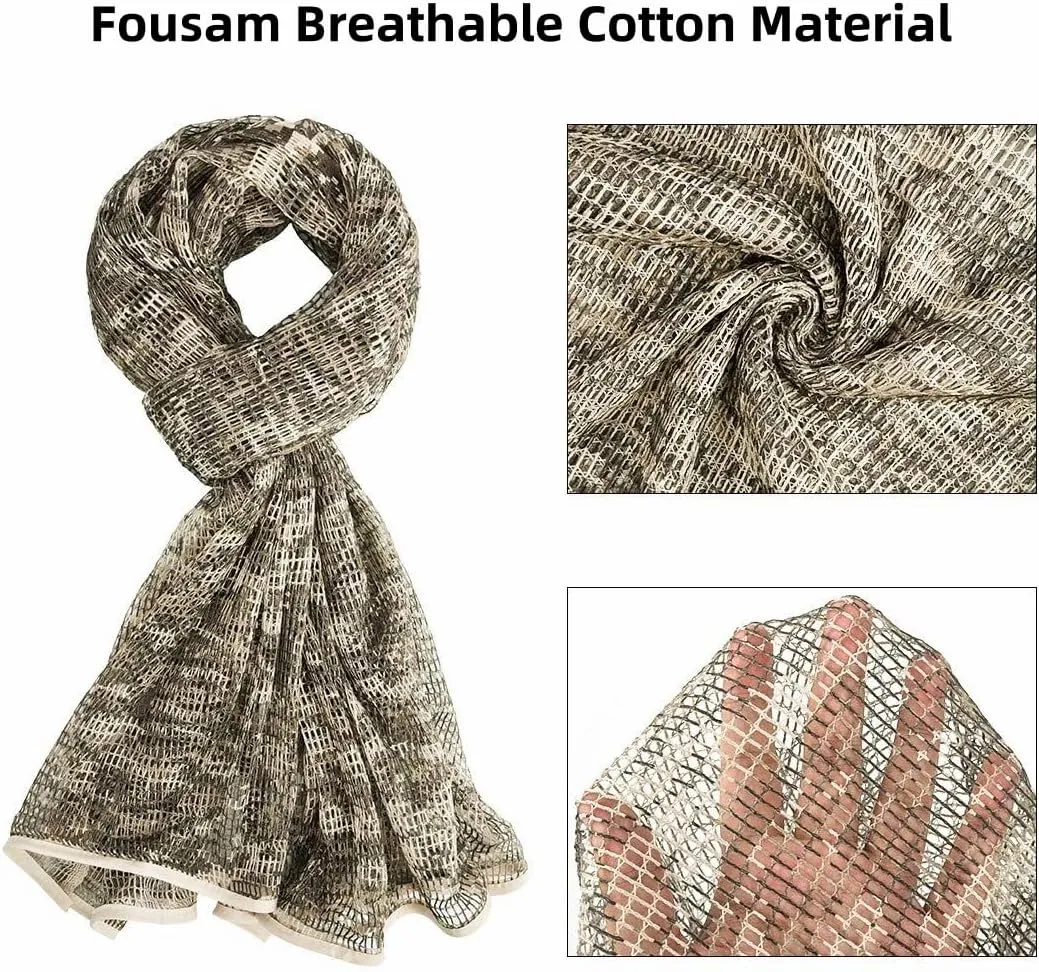 Sniper Veil,Camo Mesh Net Tactical Scarf for Hunting Shooting Wild Photography Military Outdoor Activities