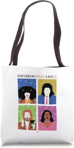 SNL 50 Iconic Characters of Saturday Night Live Tote Bag