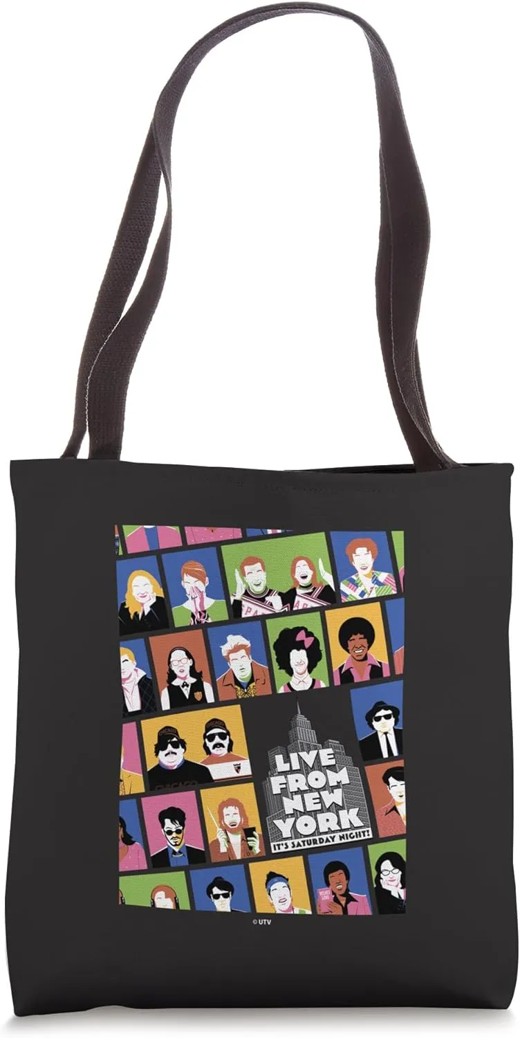 SNL 50 Iconic Characters Pop Art Tote Bag