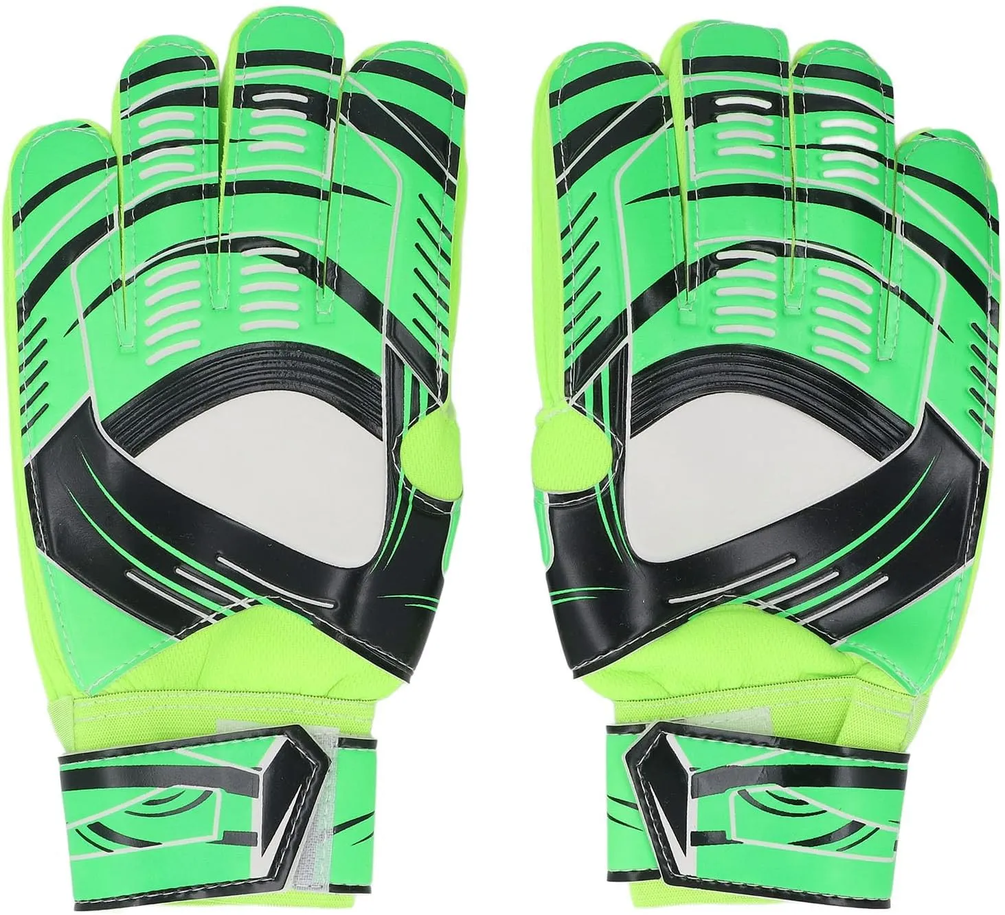Soccer Goalkeeper Gloves with Finger, Strong Grip Latex Palm, Hook and Cycle, Shock Absorbing, Stylish 3D Texture for Adults Training and Games