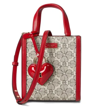 Spade Flower Coated Canvas Vday Spade Flower Coated Canvas Manhattan Mini Tote