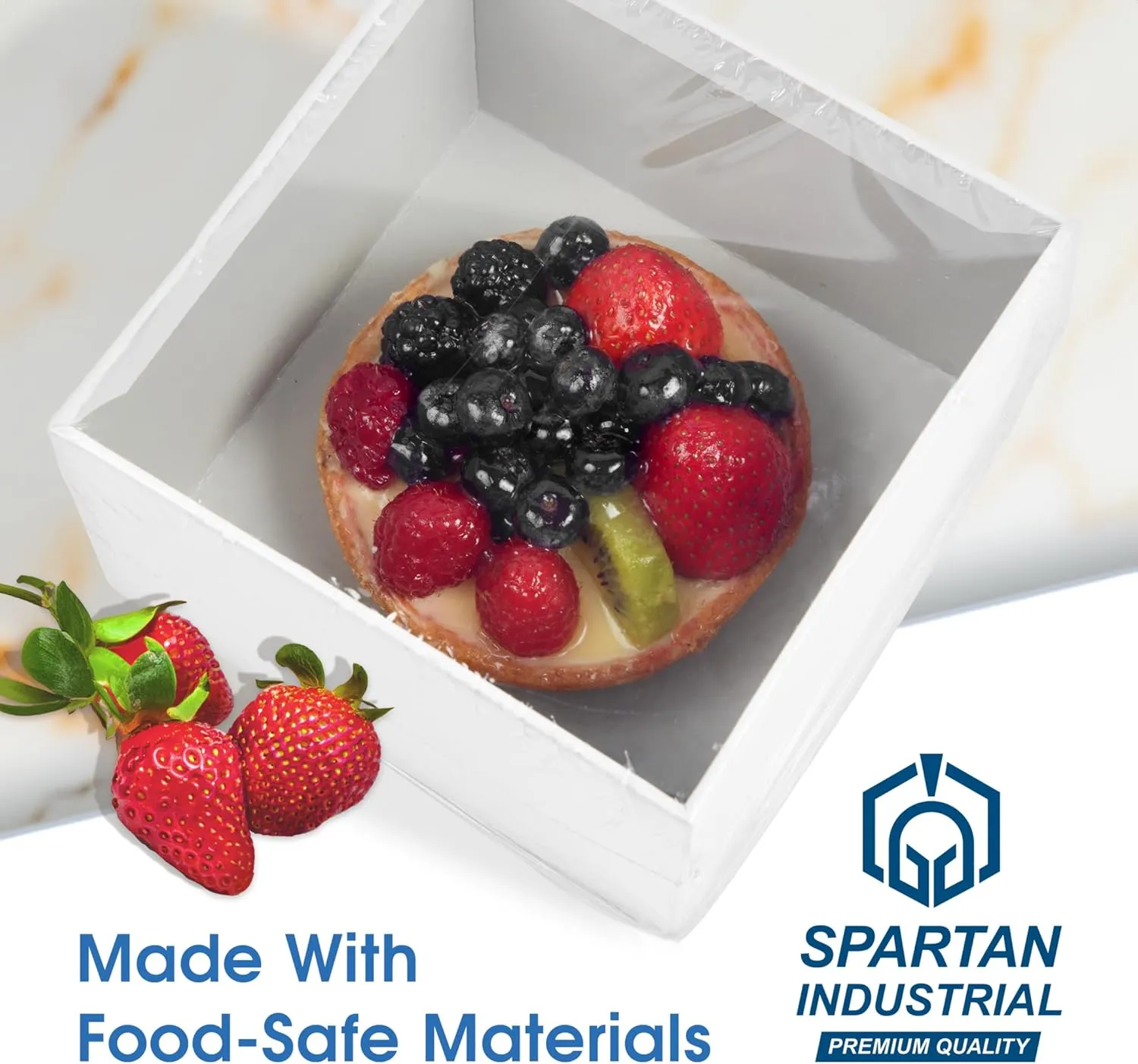 Spartan Industrial - 12" X 18" Large Shrink Wrap Bags - Pack of 500 Shrink Wrap for Baskets, Handmade Goods, Bottles, and More