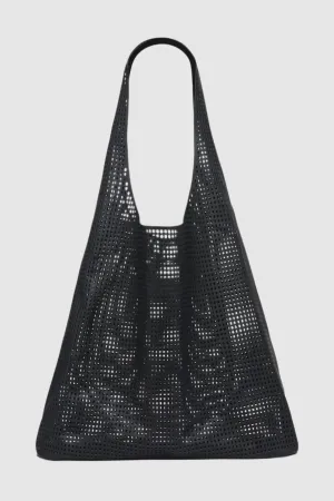 St Agni Perforated Soft Tote in Black