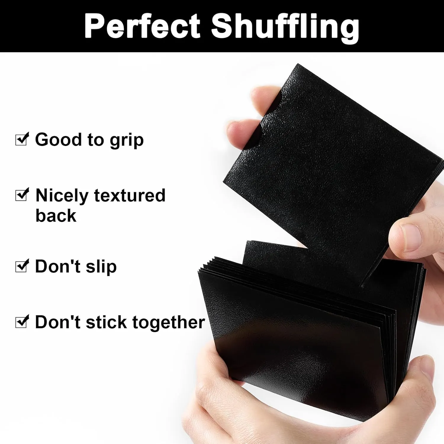 Standard Black MTG Card Sleeves 500 Pack, Card Protectors Sleeves Matte Back Finish, Perfect Shuffling - Protect All Your Trading Cards, TCG Cards & Sports Cards by Fabmaker, Never Tear 66x91mm