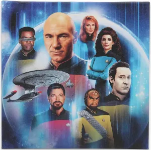 Star Trek: The Next Generation Collage Gallery Wrapped Canvas Wall Decor - Vintage Star Trek Wall Art for Man Cave or Movie Room
