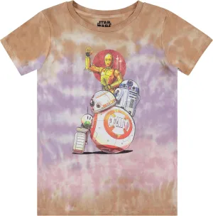 Star Wars Girls' Tie Dye T-Shirt - Tween Big Girl Short Sleeve Tee