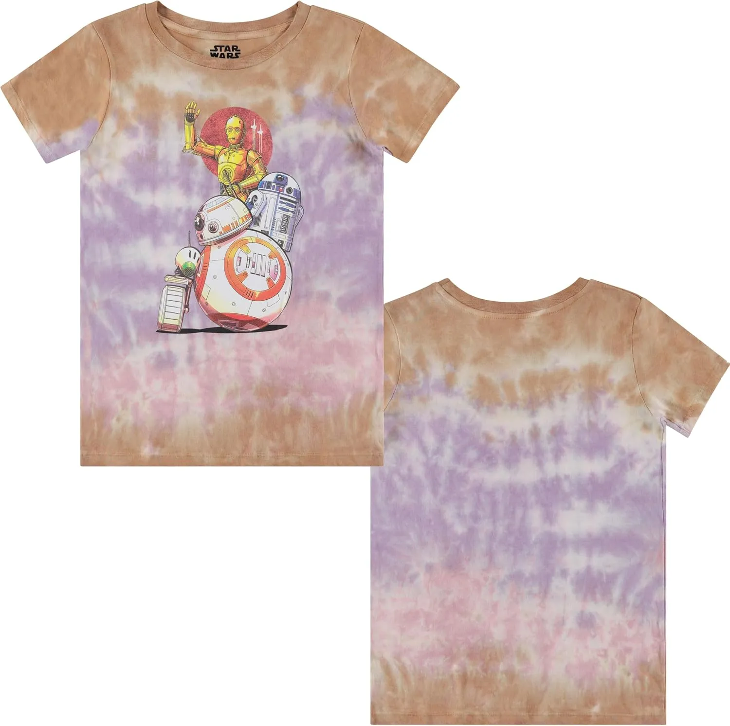 Star Wars Girls' Tie Dye T-Shirt - Tween Big Girl Short Sleeve Tee