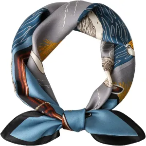 STARWHISPER 100% Pure Mulberry Silk Square Scarf-27''x27 Lightweight Hair Scarves Headscarf Night Sleeping with Gift Packed