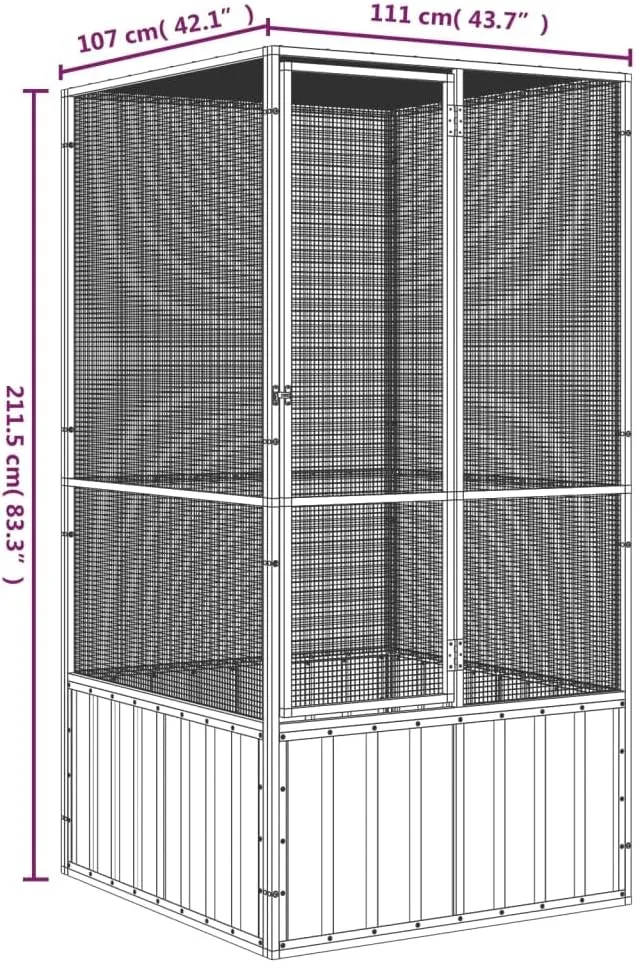 Steel Bird Cage, Large Flight King Bird Cage for Cockatiels African Grey Quaker Amazon Sun Parakeets Green Cheek Conures Pigeons Parrot Bird Cage Birdcage, Gray 43.7"x42.1"x83.3" -AA