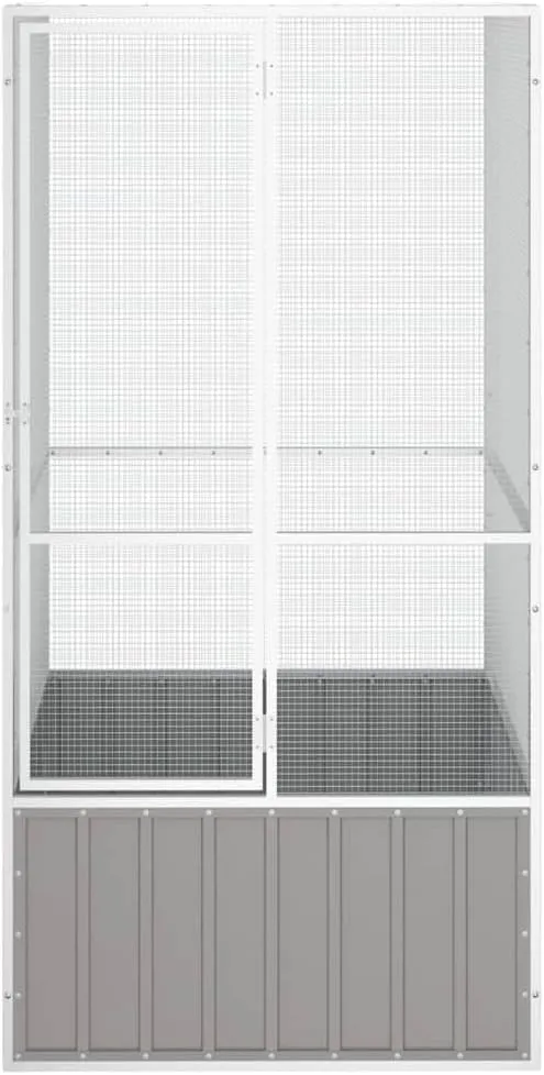 Steel Bird Cage, Large Flight King Bird Cage for Cockatiels African Grey Quaker Amazon Sun Parakeets Green Cheek Conures Pigeons Parrot Bird Cage Birdcage, Gray 43.7"x42.1"x83.3" -AA
