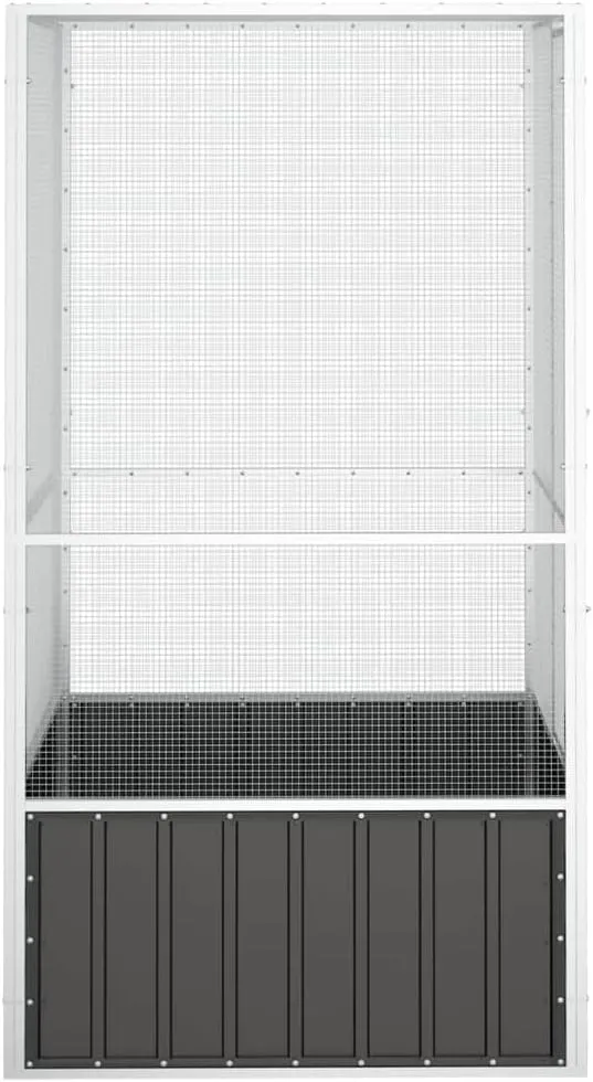 Steel Bird Cage, Large Flight King Bird Cage for Cockatiels African Grey Quaker Amazon Sun Parakeets Green Cheek Conures Pigeons Parrot Bird Cage Birdcage,Anthracite 43.7"x42.1"x83.3" -AA