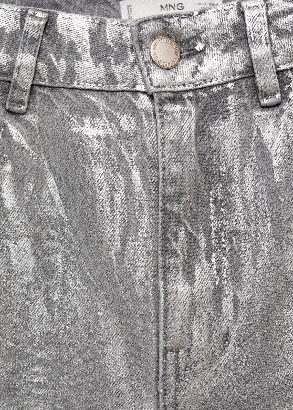 Straight foil jeans - Grey