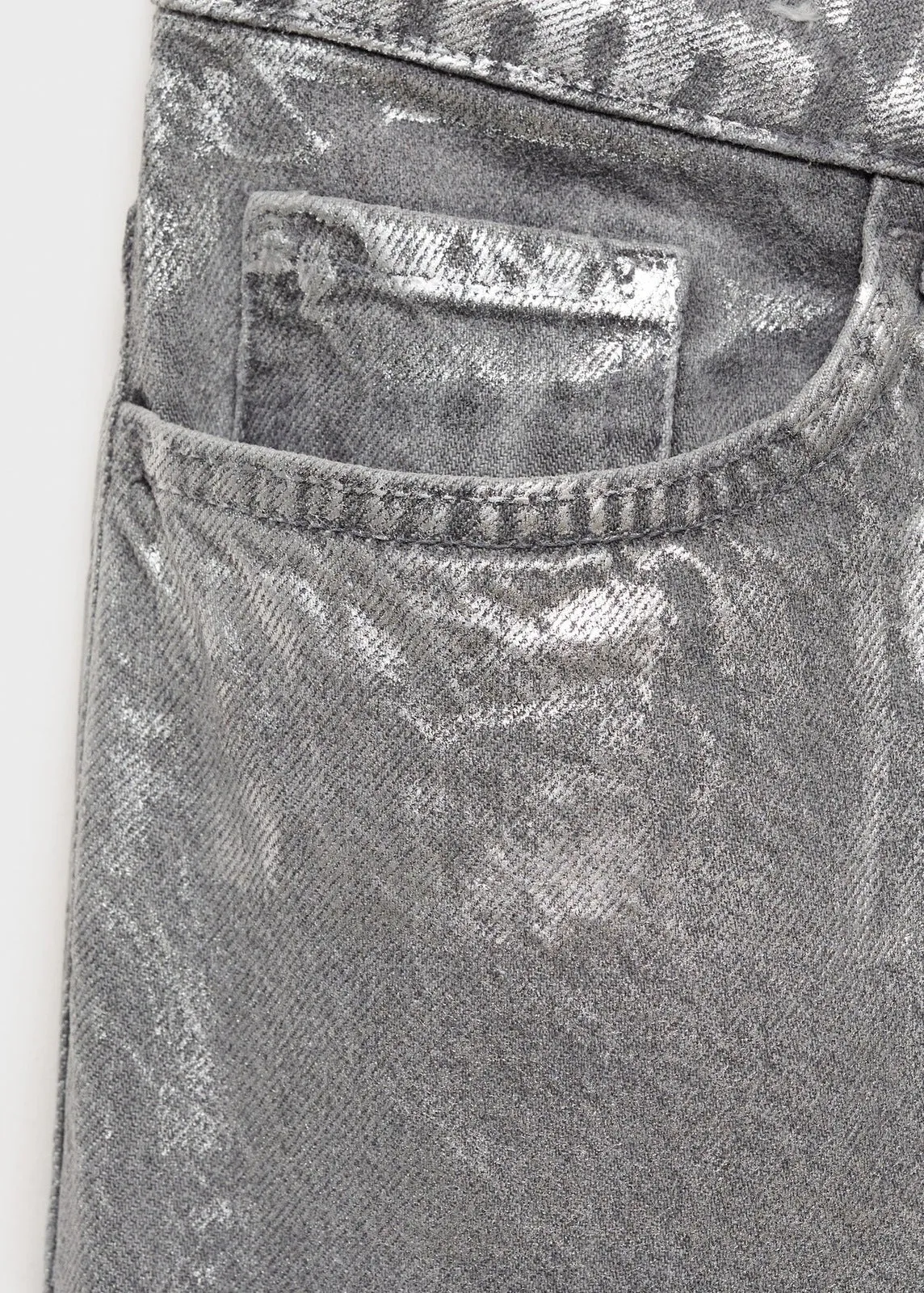 Straight foil jeans - Grey