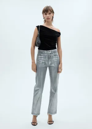 Straight foil jeans - Grey