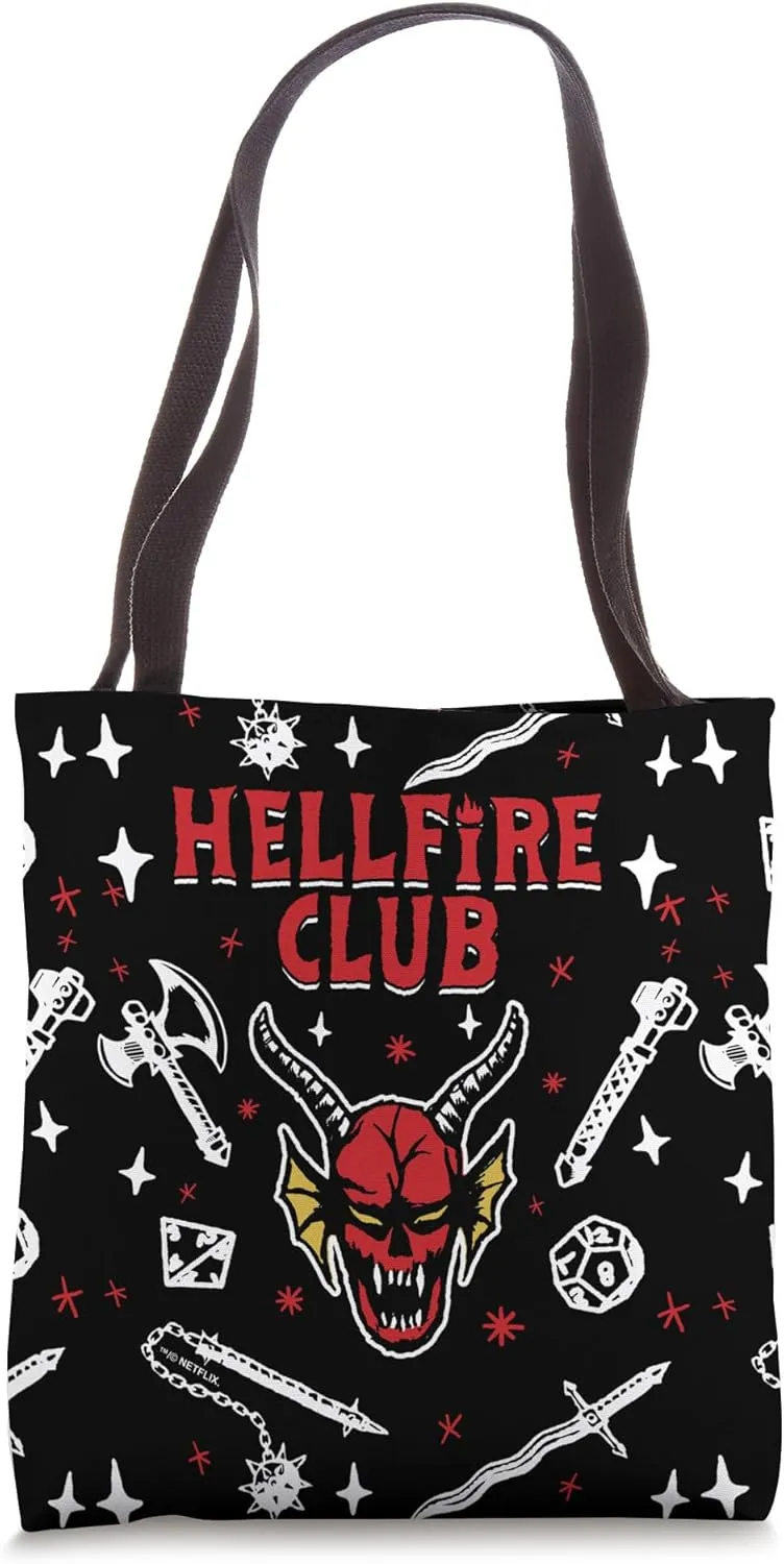 Stranger Things 4 Hellfire Club Icon Collage Tote Bag