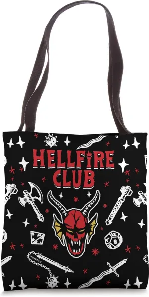 Stranger Things 4 Hellfire Club Icon Collage Tote Bag