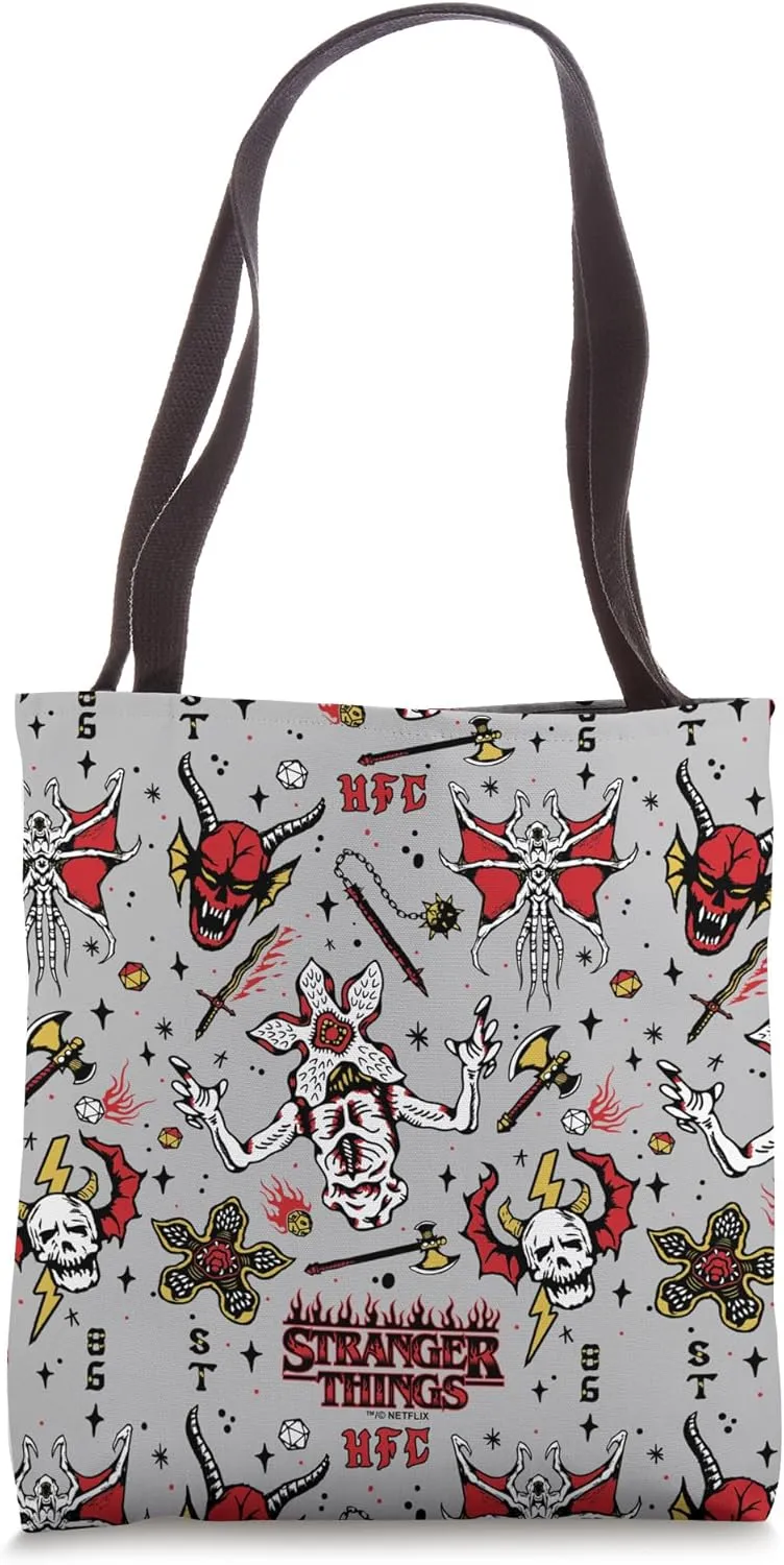 Stranger Things 4 Upside Down Beasties Collage Tote Bag