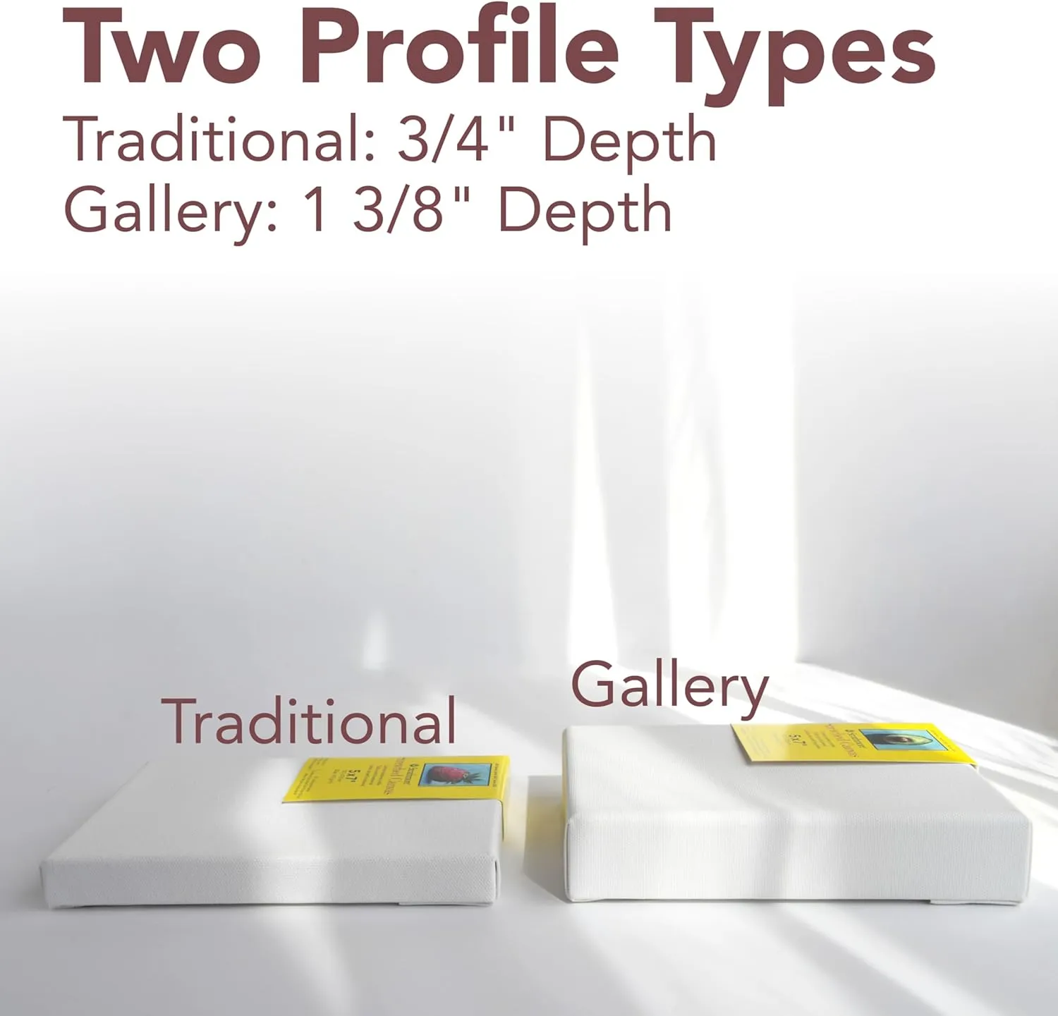 Strathmore 300 Series Gallery Stretched Canvas Pack, 8x10 inch, 3 Pack, Art Canvas for Students Professionals
