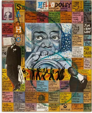 Stupell Industries Louis Armstrong Collage Canvas Wall Art Design by Sabin, 16 x 20