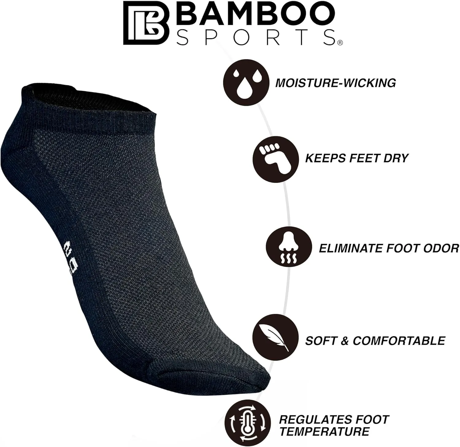 Super Soft and Comfortable No Show Bamboo Rayon Workout Socks for Men & Women & Kids