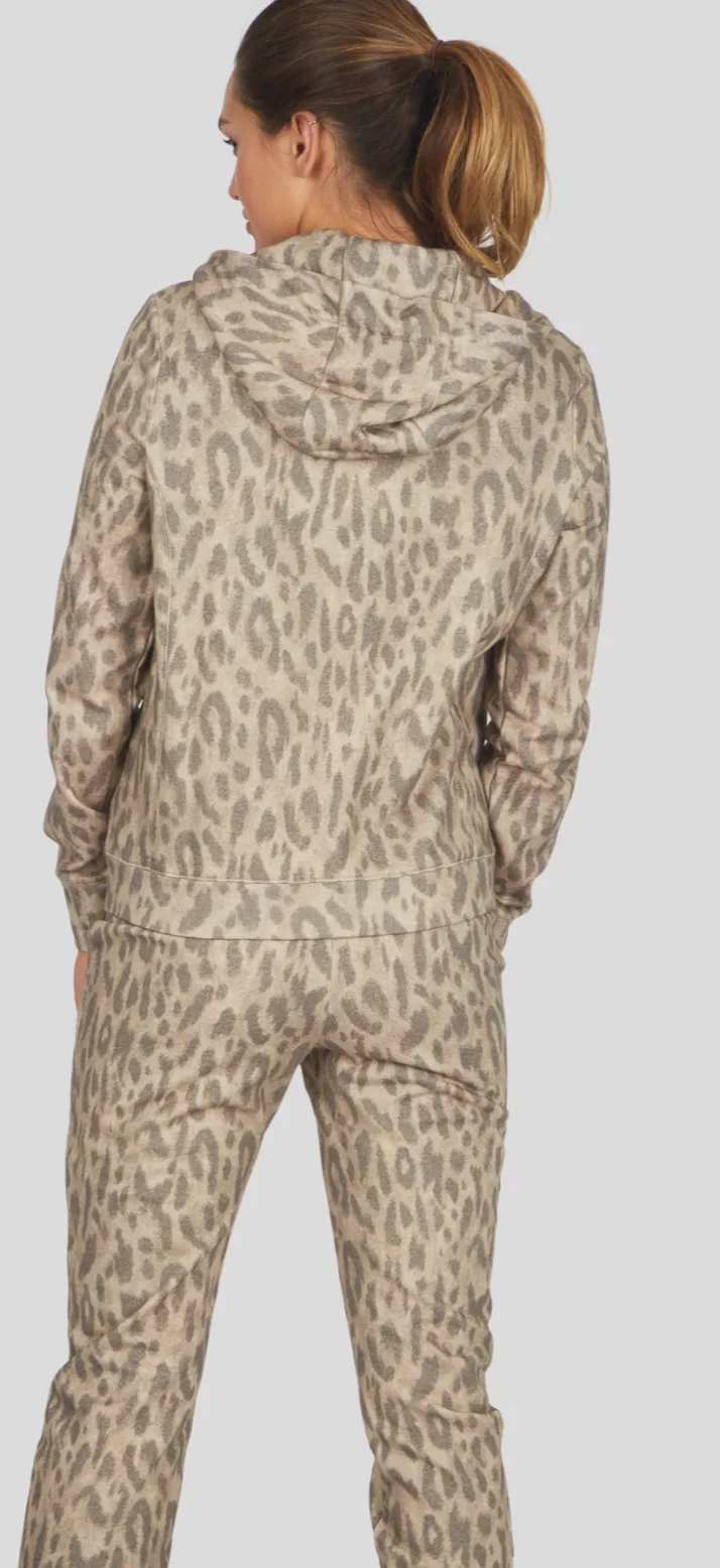 Sweat Hoodie Leopard Print