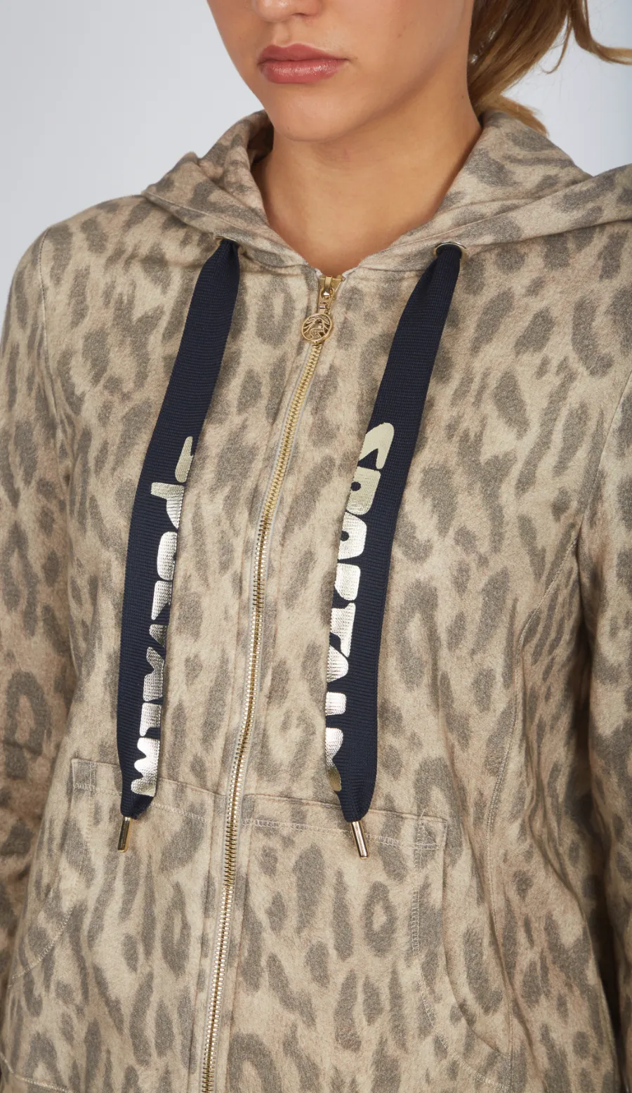 Sweat Hoodie Leopard Print