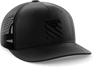 Tactical Pro Supply Trucker Hat - American Flag Hat for Men & Women | Patriotic USA Embossed PVC Flag Trucker Snapback Hats